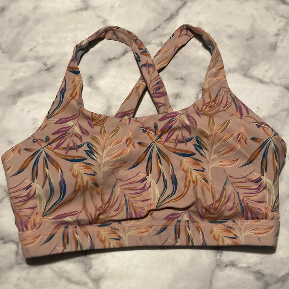 Women's Tropical Print Sports Bra
